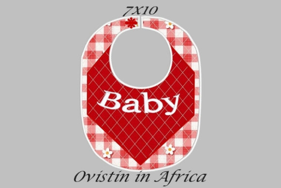 Adorable Red Gingham Baby Bib for Etsy Shops