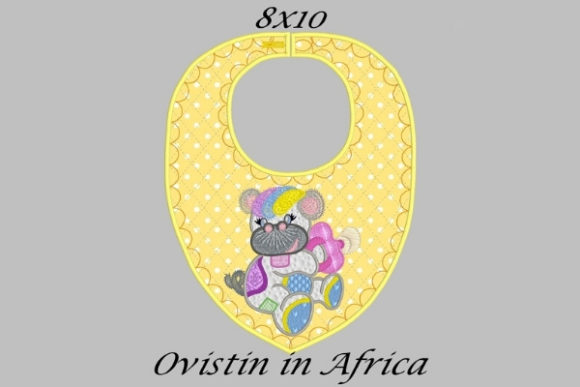 Adorable Yellow Baby Hippo Bib for Holiday Gifts