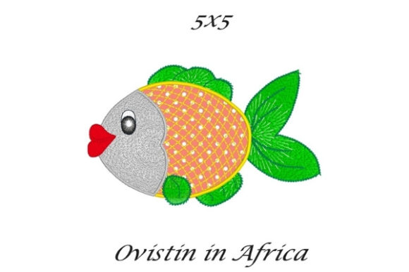 Charming Green Sassy Applique Fish