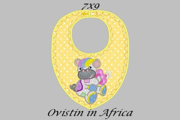 Charming Yellow Baby Hippo Bib Small