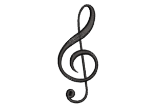 Explore the Elegance of Musical Clef Embroidery