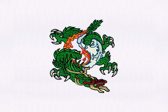 Fire Ice Dragon: A Bold and Captivating Embroidery