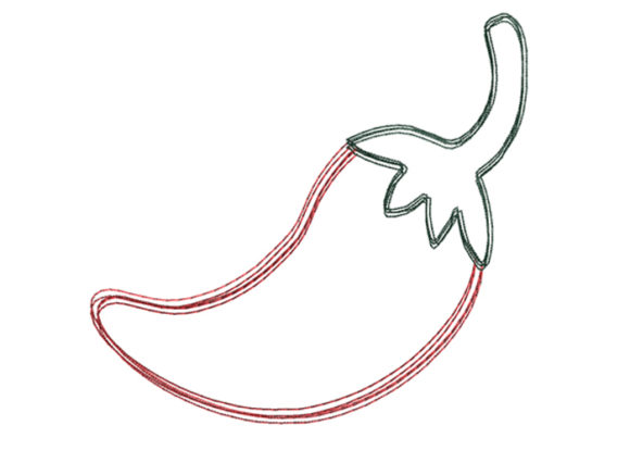 Pepper Scribble Stitch: A Versatile Embroidery Design