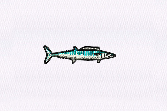 Seafood Wahoo Fish: A Charming Embroidery Design