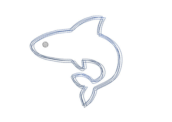 Shark Scribble Stitch: A Playful Embroidery Delight