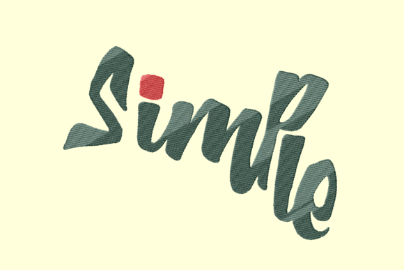 Simple Graffiti Lettering: A Bold Embroidery Choice