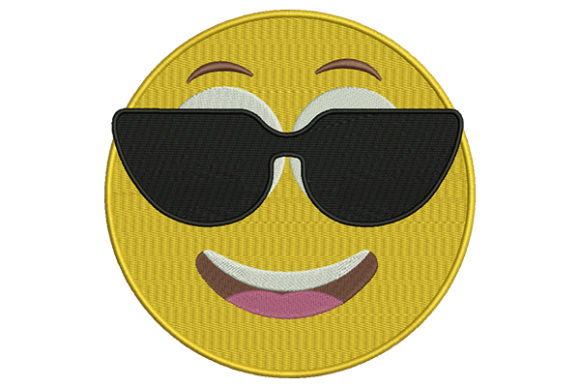Stylish Sunglasses Emoji for Your Embroidery Projects