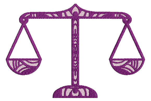 Zodiac Libra, Mandala Style: A Unique Embroidery Design